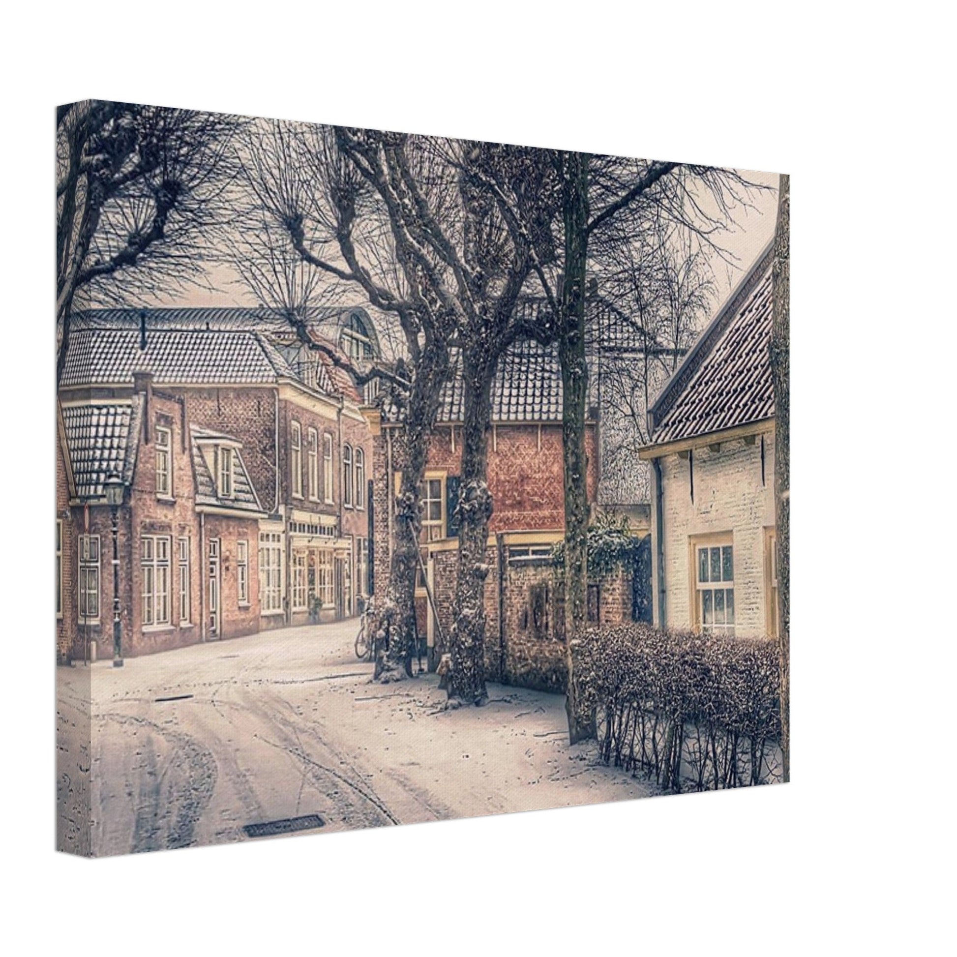 Canvas Treubstraat Winter - Voorschoten.Online Webshop