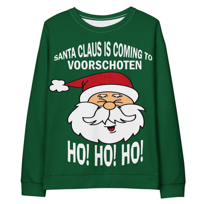 Kersttrui Voorschoten Uniseks Santa Claus is coming to Voorschoten - Voorschoten.Online Webshop