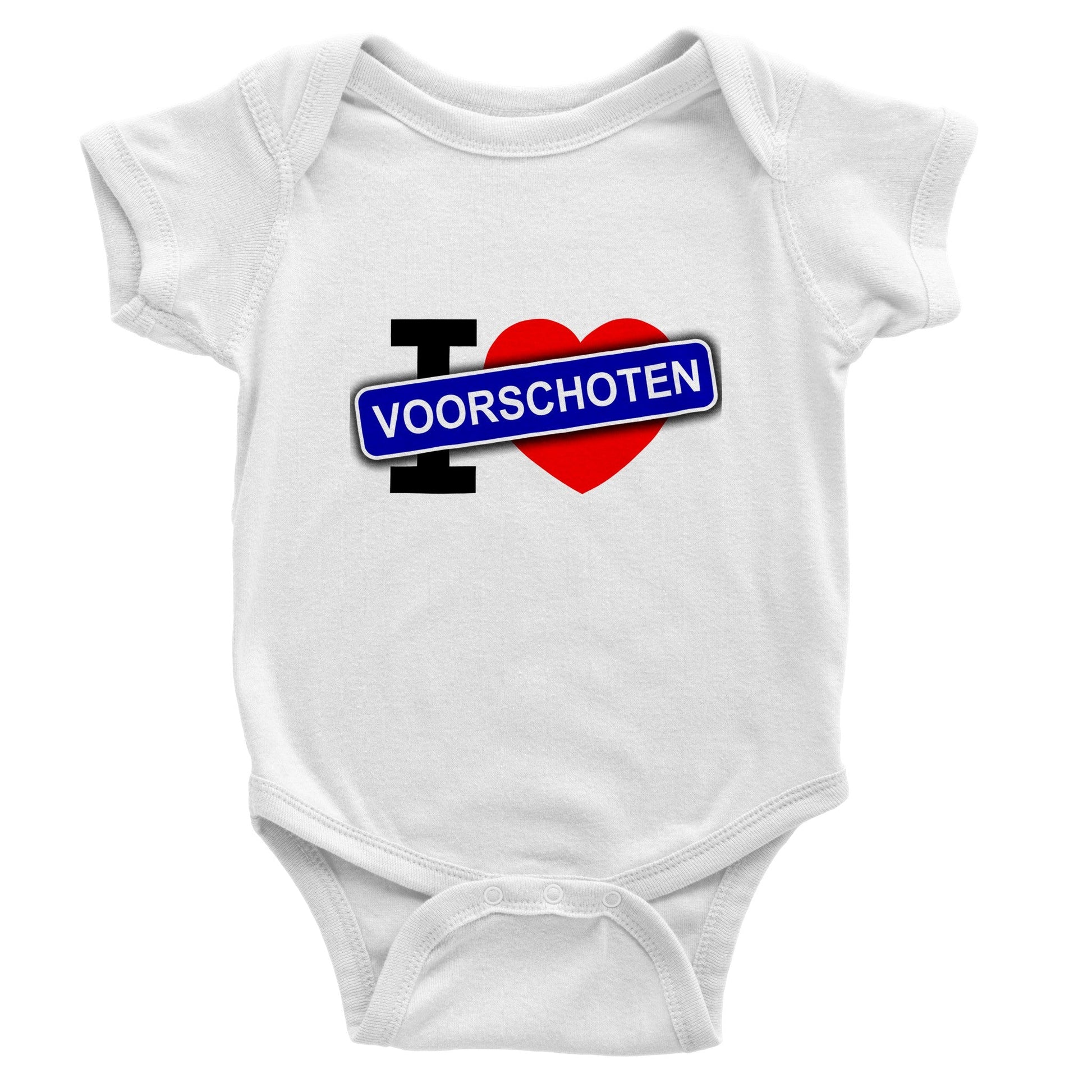 Klassieke babybody met korte mouwen - Webshop I Love Voorschoten