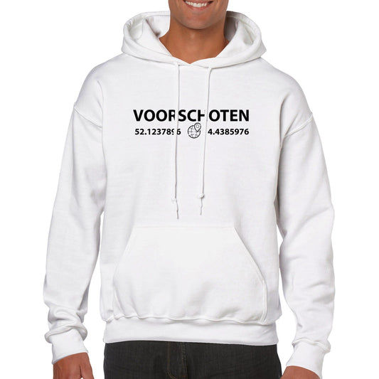 Klassieke uniseks pullover met capuchon coördinaten Voorschoten - Webshop I Love Voorschoten